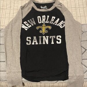 Women's Black and Gray Long Sleeve Tee